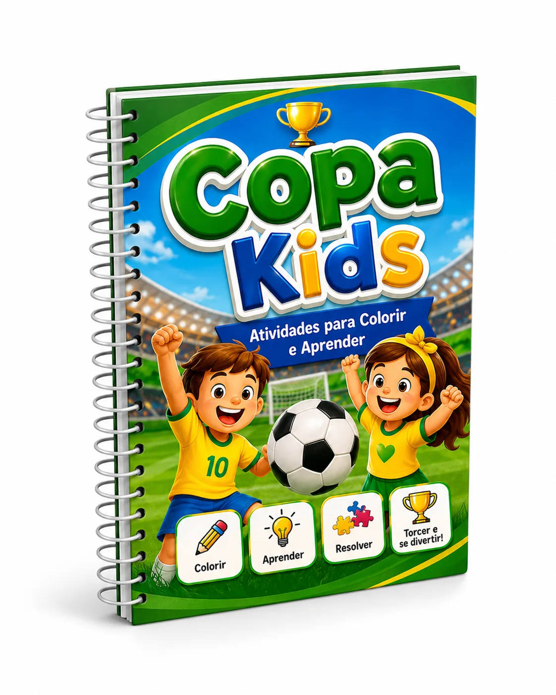 Capa do caderno digital Hexa Kids com atividades para crianças